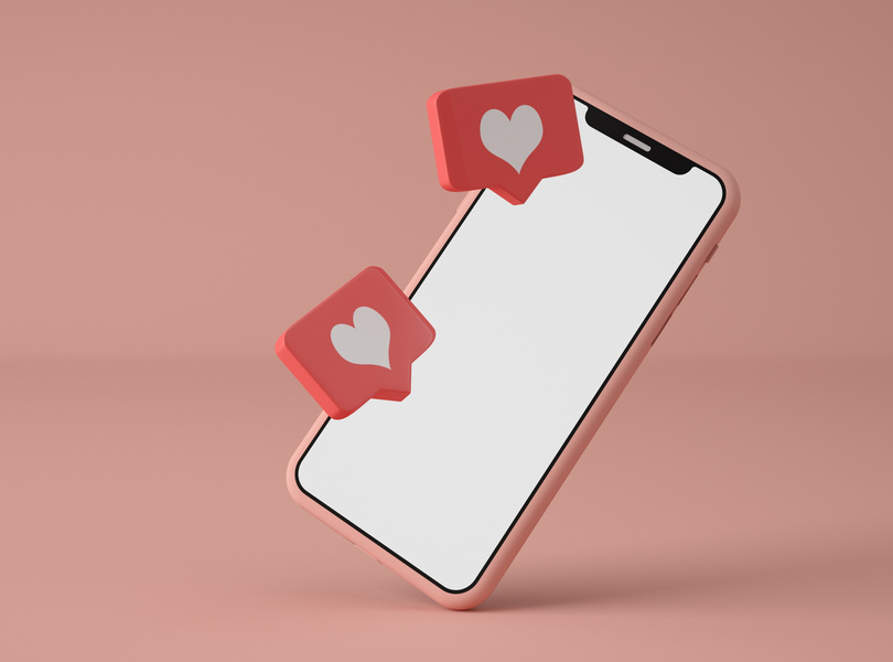 3D Illustration of a Smartphone With Social Media Notifications